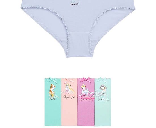 MARKS & SPENCER KIDS Girl Toddler Knickers Disney Princess 5 Pack Multi-Color