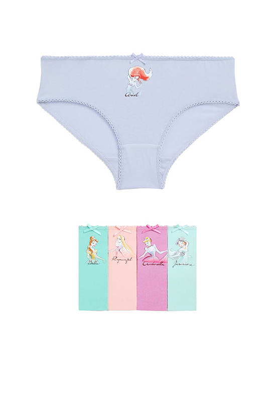 MARKS & SPENCER KIDS Girl Toddler Knickers Disney Princess 5 Pack Multi-Color