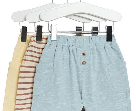 MARKS & SPENCER KIDS Boy Toddler Shorts Pure Cotton Striped 3 Pack Multi-Color