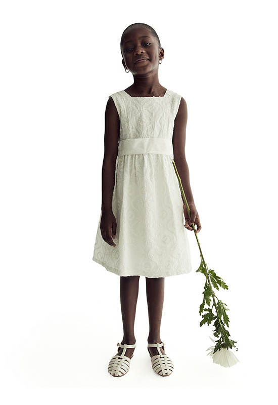 SFERA KIDS Girl Dress Embroidered White