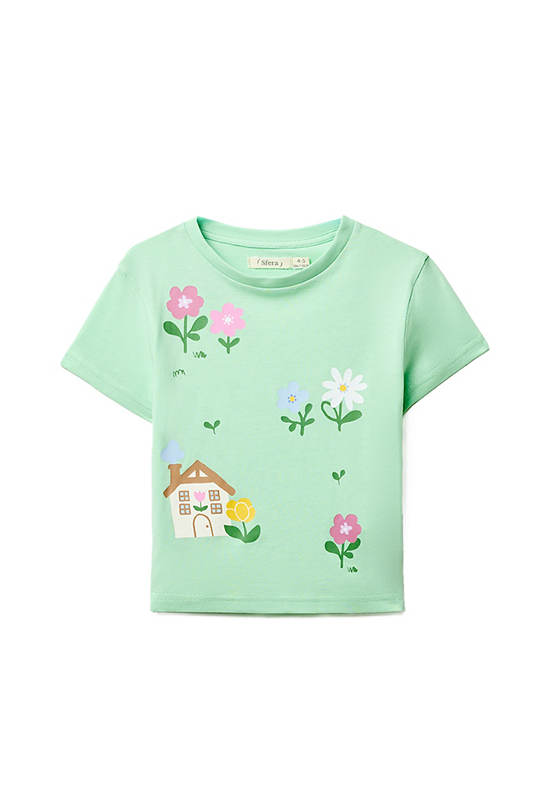 SFERA KIDS Girl T-Shirt Basic Light Green
