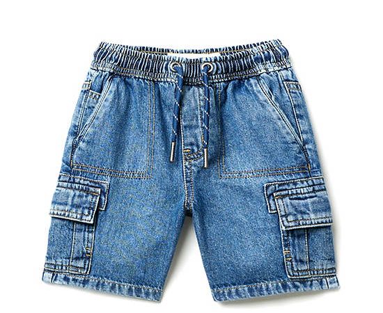 SFERA KIDS Boy Cargo Shorts Denim Bermuda Smoky Blue
