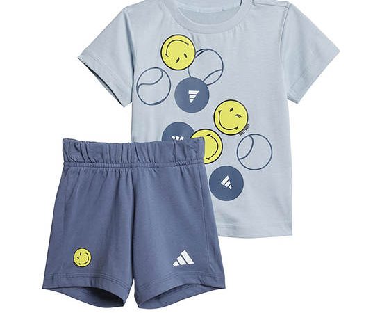 ADIDAS KIDS Unisex Infant Short Tee Summerset Adidas X Smiley World Light Blue