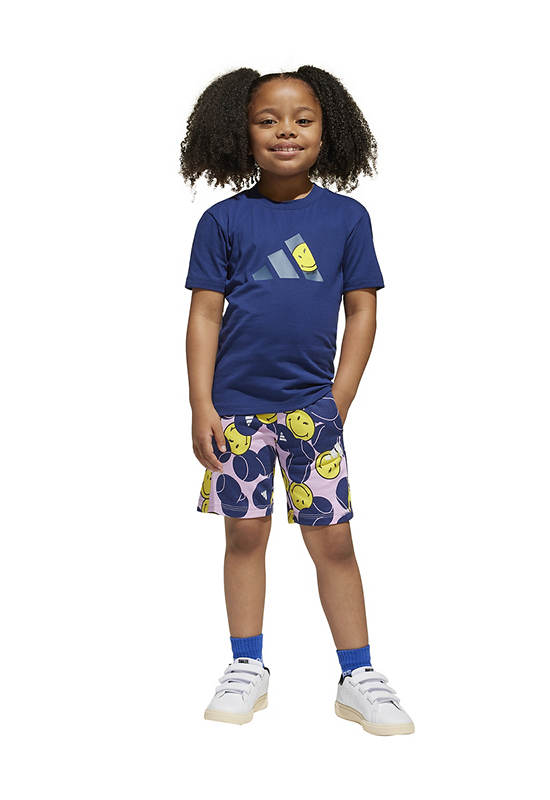 ADIDAS KIDS Unisex Toddler Short Tee Summerset Adidas X Smiley World Dark Blue