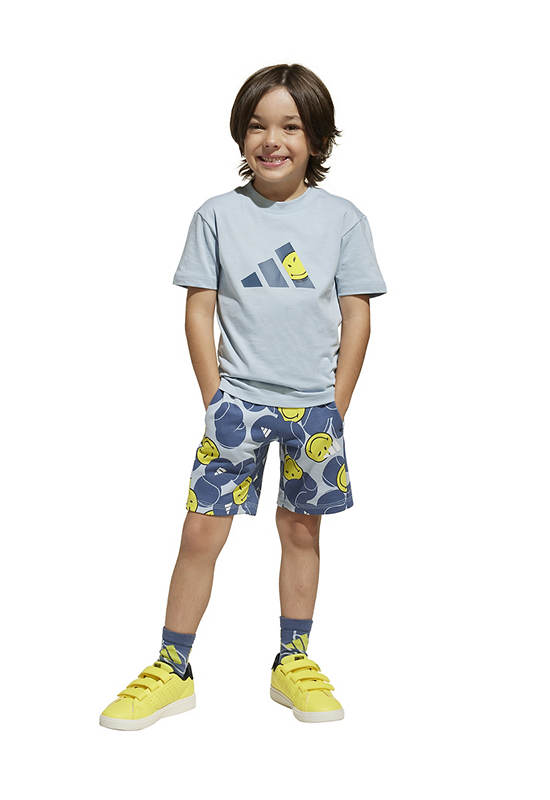ADIDAS KIDS Unisex Toddler Short Tee Summerset Adidas X Smiley World Light Blue