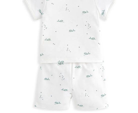 MAMAS & PAPAS Boy Toddler Pyjamas Short Sleeves + Shorts Whale All Over Print Multi-Color