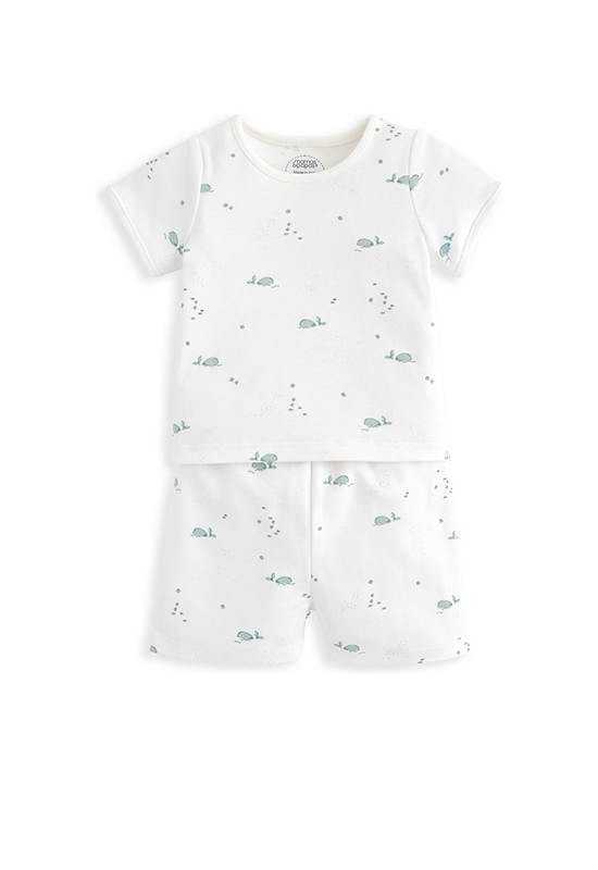 MAMAS & PAPAS Boy Toddler Pyjamas Short Sleeves + Shorts Whale All Over Print Multi-Color