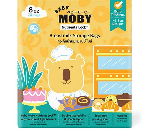 BABY MOBY Breast Milk Storage Bag Opaque 8 oz