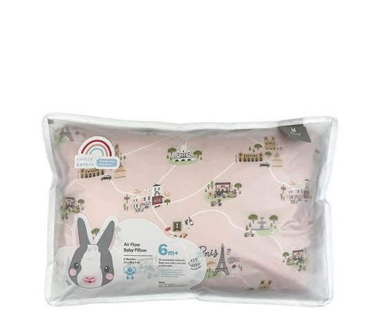 Airy Bedding Infant Pillow for 6 months LB Paris Pattern Multi-Color