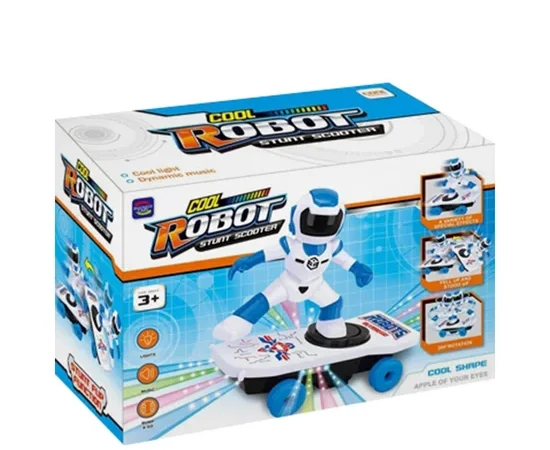 WANGDEK Toy Bump & Go Robot Scooter With Light & Music Multi-Color