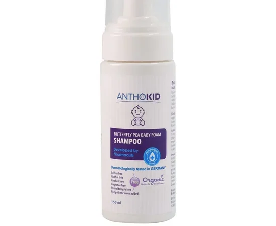 ANTHOKID Butterfly Pea Baby Foam Shampoo 150 mL