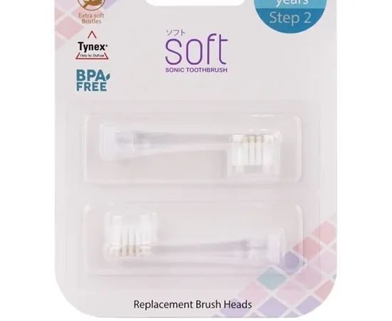 SOFT 2 Pack Replacement Brush Heads Step2