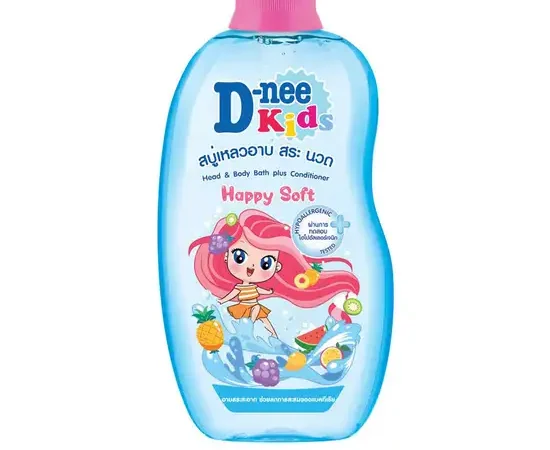 D-NEE D-nee Kids Head & Body Bath Plus Conditioner Happy Soft 380 mL