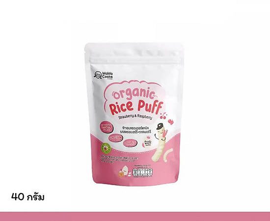Mama Cooks Organic Rice Puff Strawberry and Raspberry Flavor 40 g