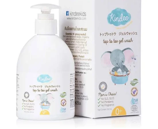 KINDEE Top to Toe Gel Wash Organic 250 mL