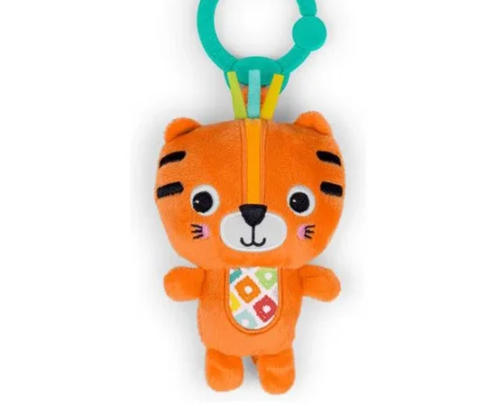 BRIGHT STARTS Toy Tiger Jingle Joy Reach & Rattle