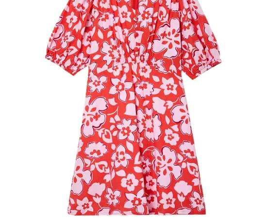 DeFry 01 Girl Dress Short Sleeves with Print