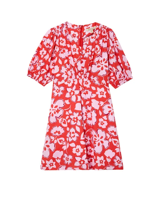 DeFry 01 Girl Dress Short Sleeves with Print