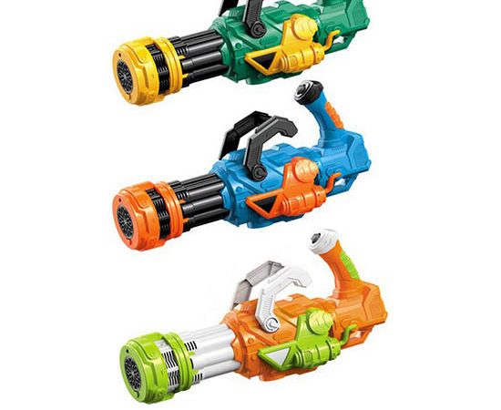 WANGDEK Toy Space Amore Gatling Electric Bubble Machine Multi-Color