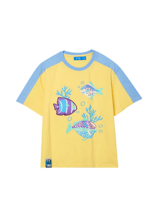 FOF KIDS Boy T-Shirt Fish Embroidered