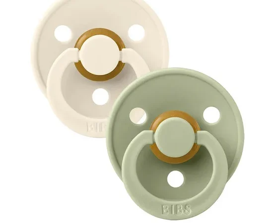 BIBS Nipple Latex Size 2 Pack 2 pcs Ivory and Sage