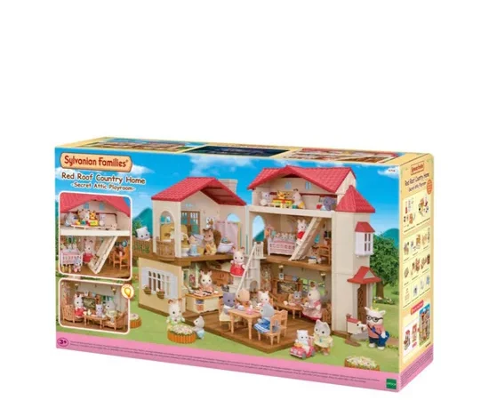 SYLVANIAN FAMILIES Red Roof Country Home -Secret Attic Playroom