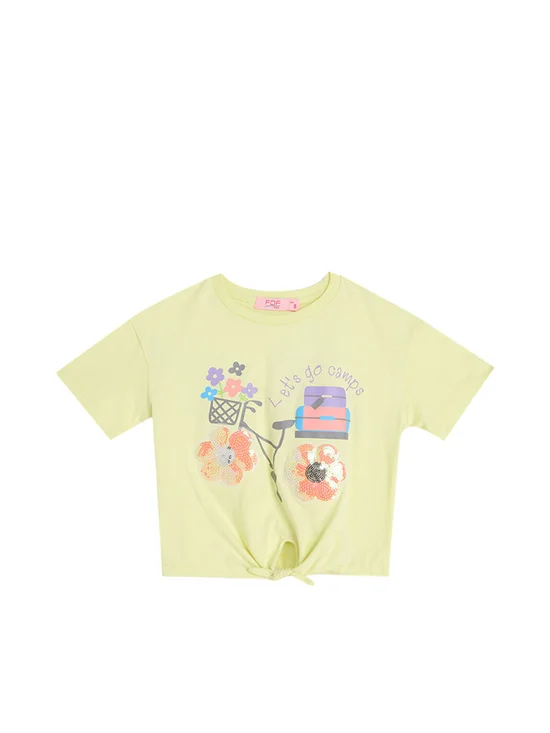 FOF KIDS Girl T-Shirt Bicycle Printed