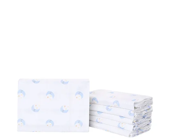 Angel Baby Infant Nappy Moon Print Light Blue