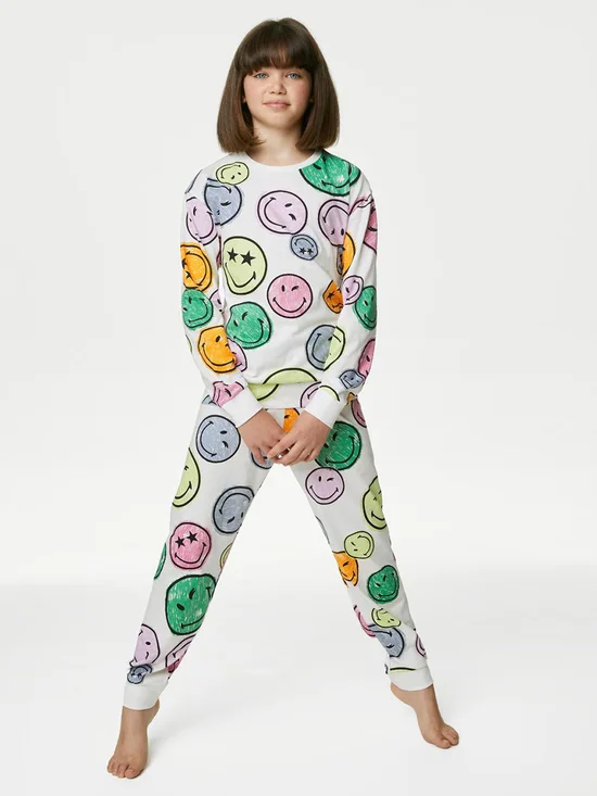 MARKS & SPENCER KIDS Girl Toddler Pyjamas SmileyWorld Multi-Color