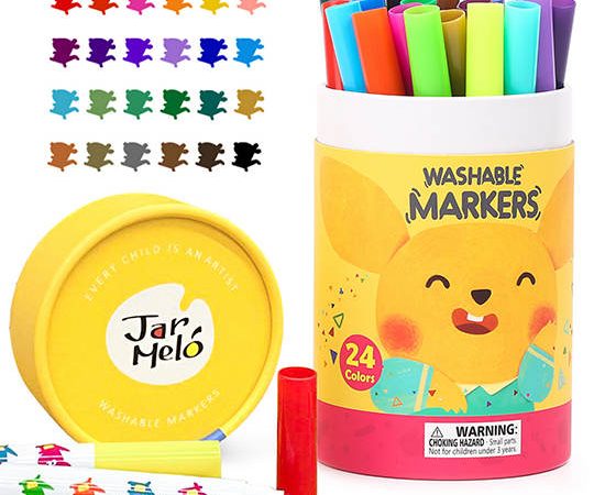 JOANMIRO Baby Roo Washable Markers 24 Colors
