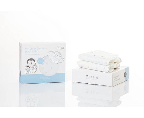 IFLIN BABY Playful Stars - My Style Bamboo Burp & Bib