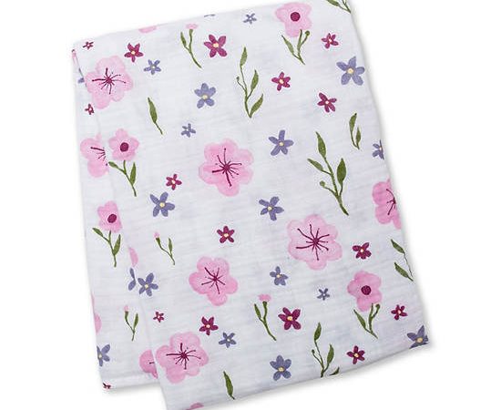 LULUJO Cotton Muslin Swaddle - Lovely Floral