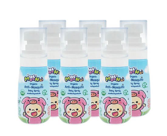 Moonoi Organic Anti-Mosquito Baby Spray 50 ml. Pack 6