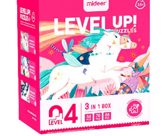 MIDEER Level Up! Puzzle -Level 4 Unicorn Multicolor