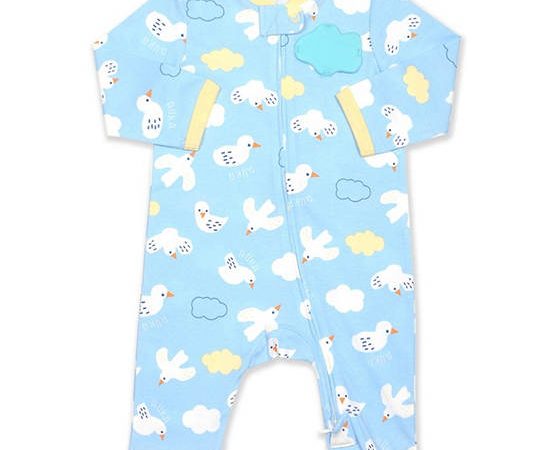 AUKA Blue,Romper Suit ,Cloud in the sky.