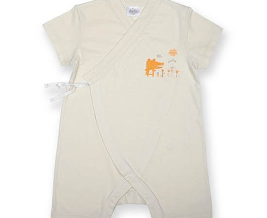 AUKA Gray,Infant Bodysuit,Alligator.