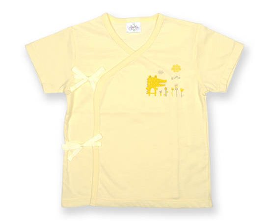 AUKA Yellow ,Infant  Short-sleeved Wrapper Vest,Alligator