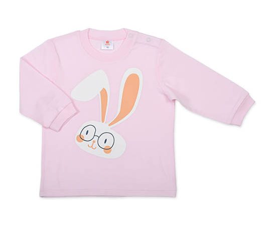 AUKA Pink,Infant and Todddler Long-sleeved  T-shirt, girl ,Big Rabbit