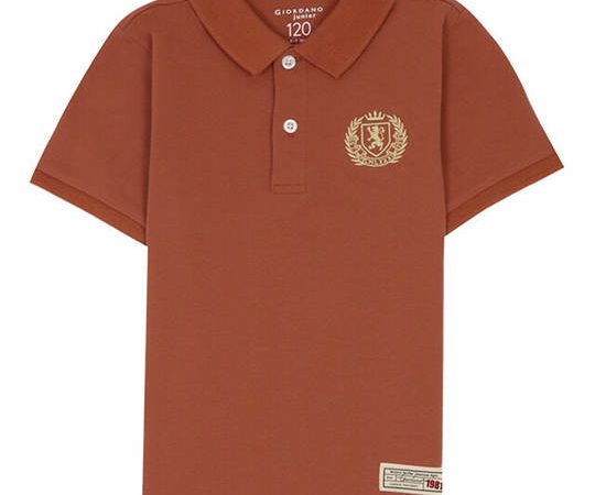 GIORDANO Junior’s Thematic Polo “1981”  Auburn [Orange]