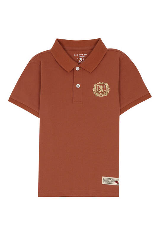 GIORDANO Junior’s Thematic Polo “1981”  Auburn [Orange]