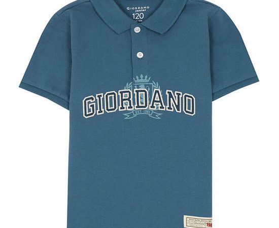 GIORDANO Junior’s Thematic Polo “1981”  Mallard Blue