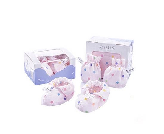 IFLIN BABY Playful Pink - My Adorable Bamboo Mittens & Socks