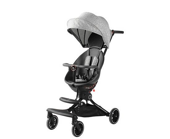 COCOGU Grey Baby stroller with adjustable seat Ready to adjust the recline to 4 levels, V8 model