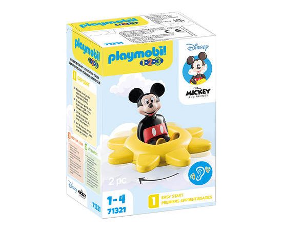 PLAYMOBIL 1.2.3 & Disney: Mickey's Spinning Sun with Rattle Feature