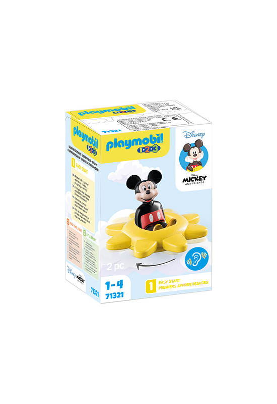 PLAYMOBIL 1.2.3 & Disney: Mickey's Spinning Sun with Rattle Feature