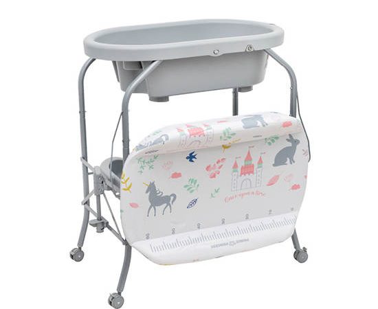 PRINCE&PRINCESS Gray Foldable baby changing table Tub a puff​