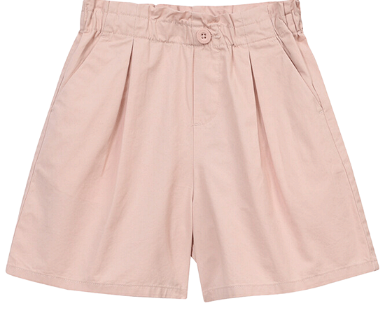 GIORDANO Girls' high waisted shorts Peachskin Pink
