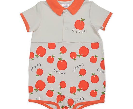 AUKA Orange ,Short jumpsuit .Children's  ,Cocoa Apple.