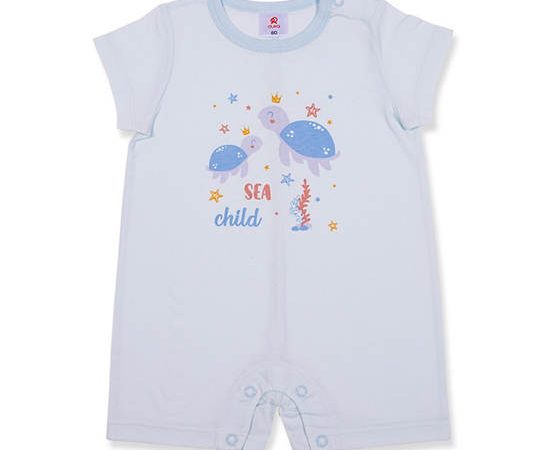 AUKA Blue ,Short jumpsuit .Children's  ,Auka under the sea.