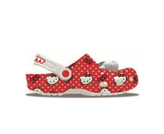 CROCS KIDS' HELLO KITTY RED CLASSIC CLOG - MULTI